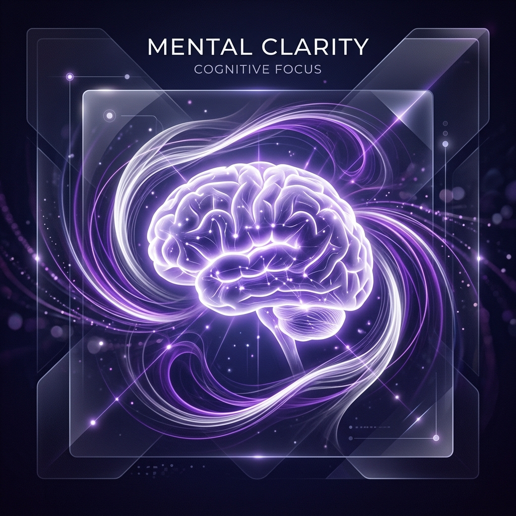 Brain conceptual visualization showing focus and clarity